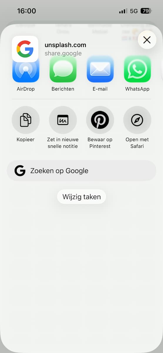 Instructiefoto: Browser