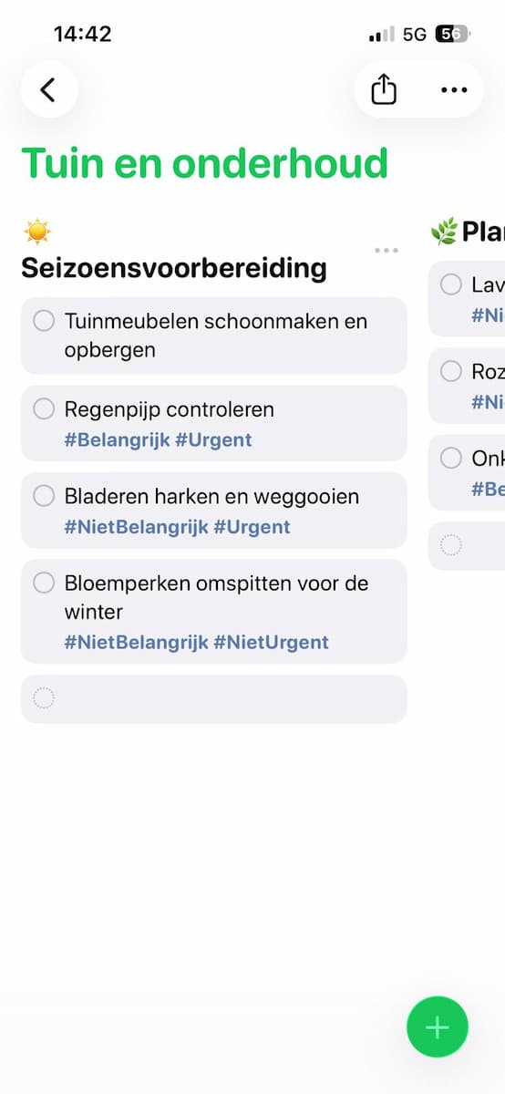 Instructiefoto: Kolommen