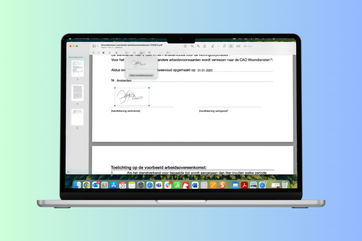 pdf digitaal ondertekenen Mac