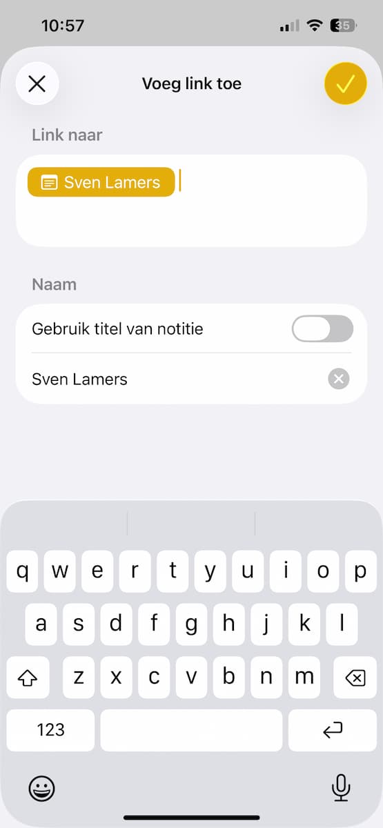 Instructiefoto: Link aanmaken