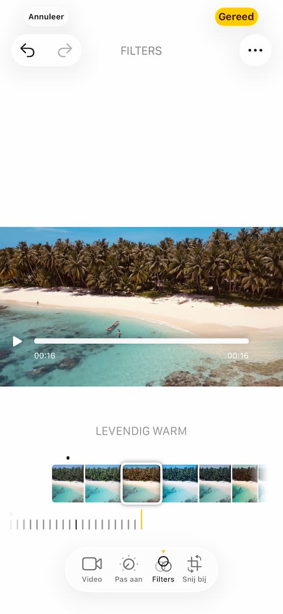 Instructiefoto: Gebruik een filter