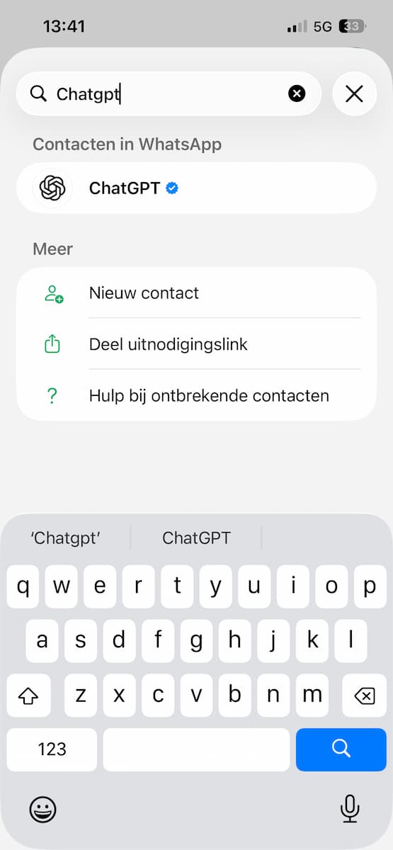 Instructiefoto: WhatsApp