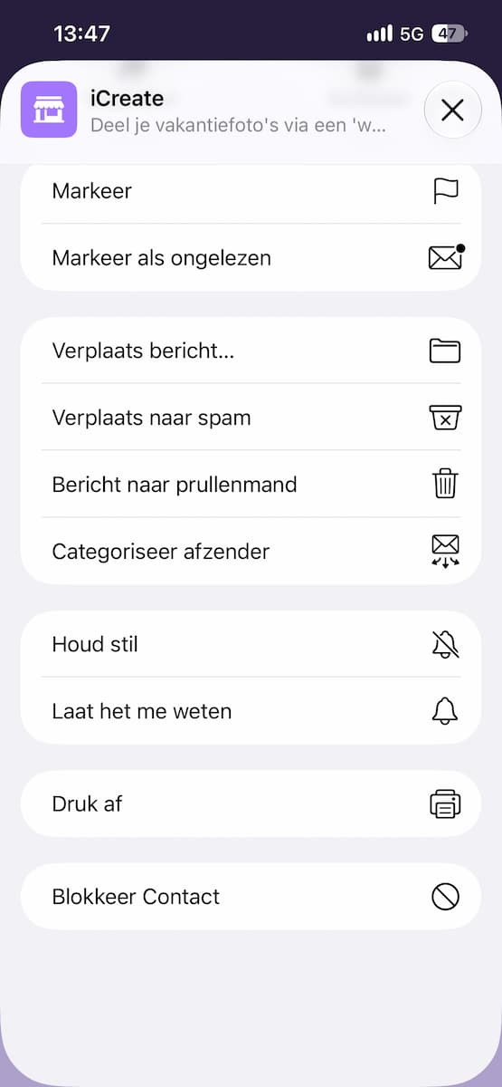 Instructiefoto: Open een mail 