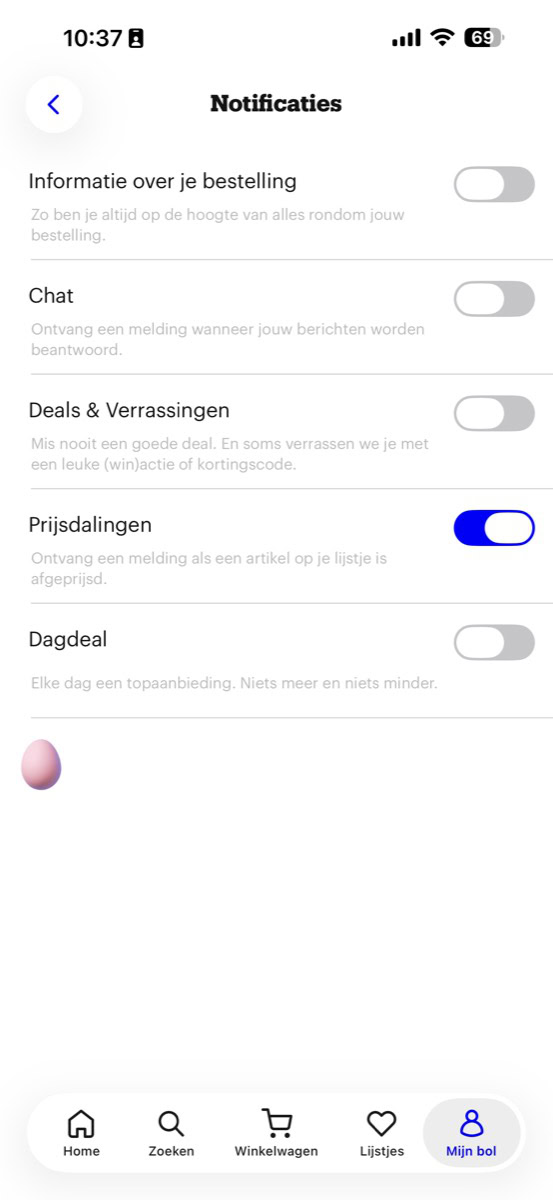 Ei in bol-app
