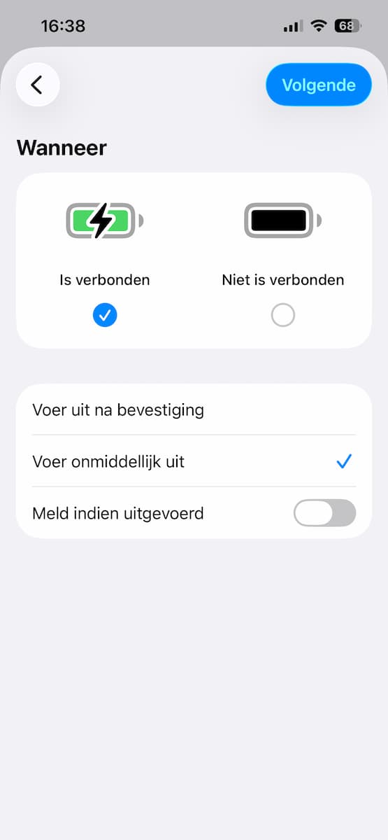 Instructiefoto: Wanneer