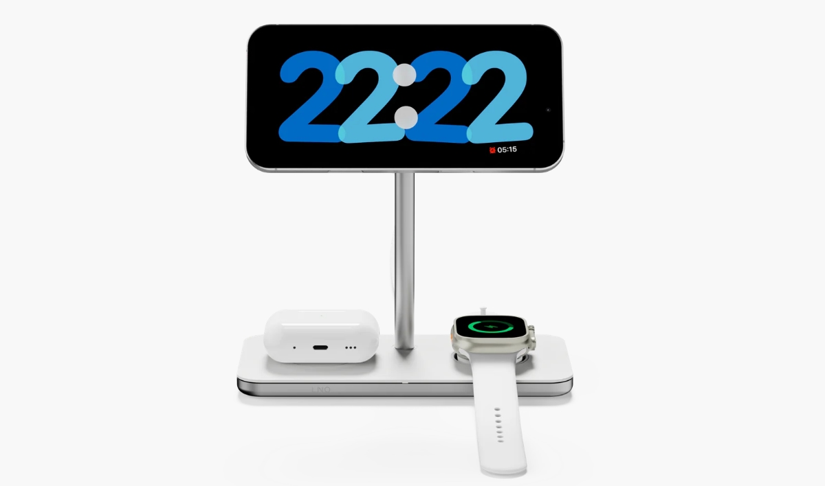 Linq ProCharge met daarop AirPods, iPhone en Apple Watch