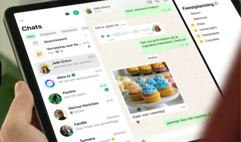 WhatsApp op de iPad