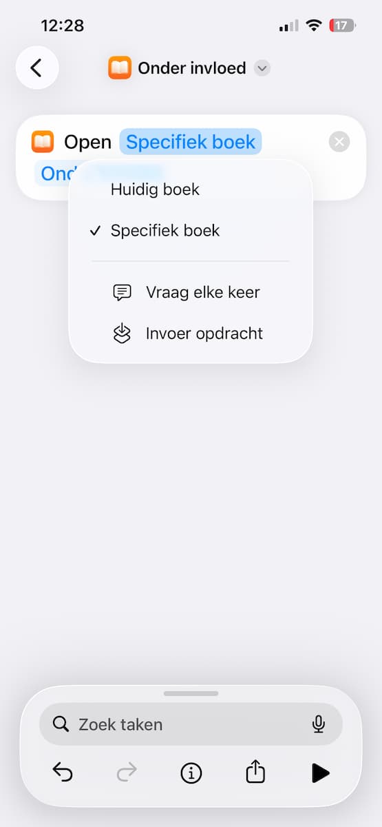 Instructiefoto: Welk boek?