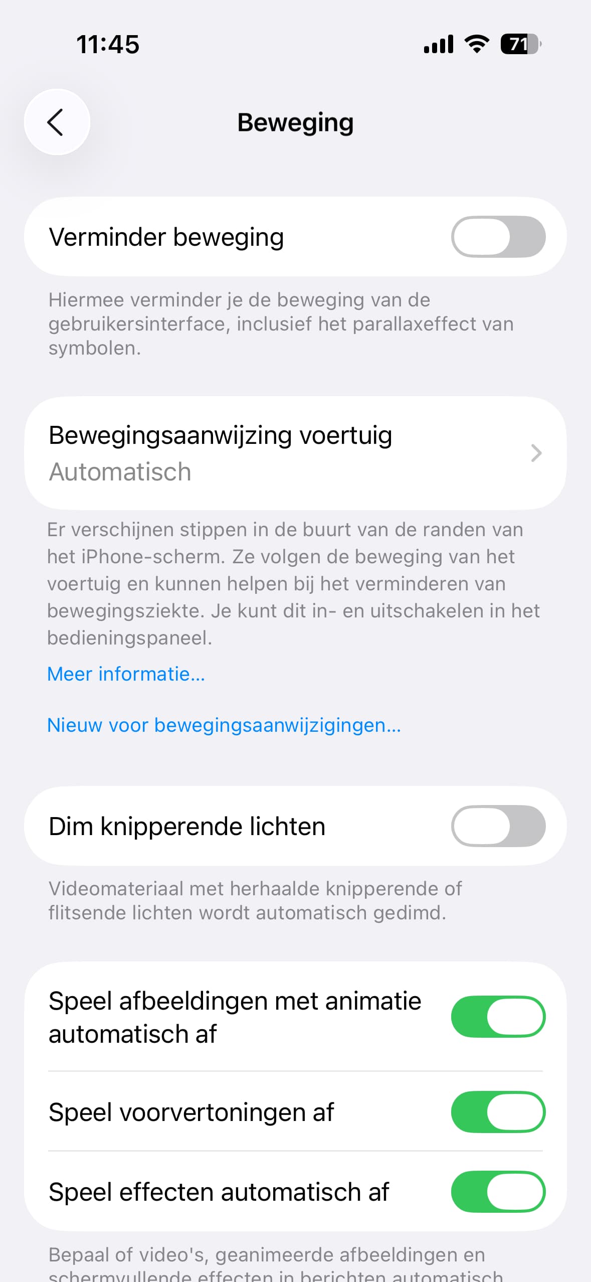 Bewegingsaanwijzing voertuig