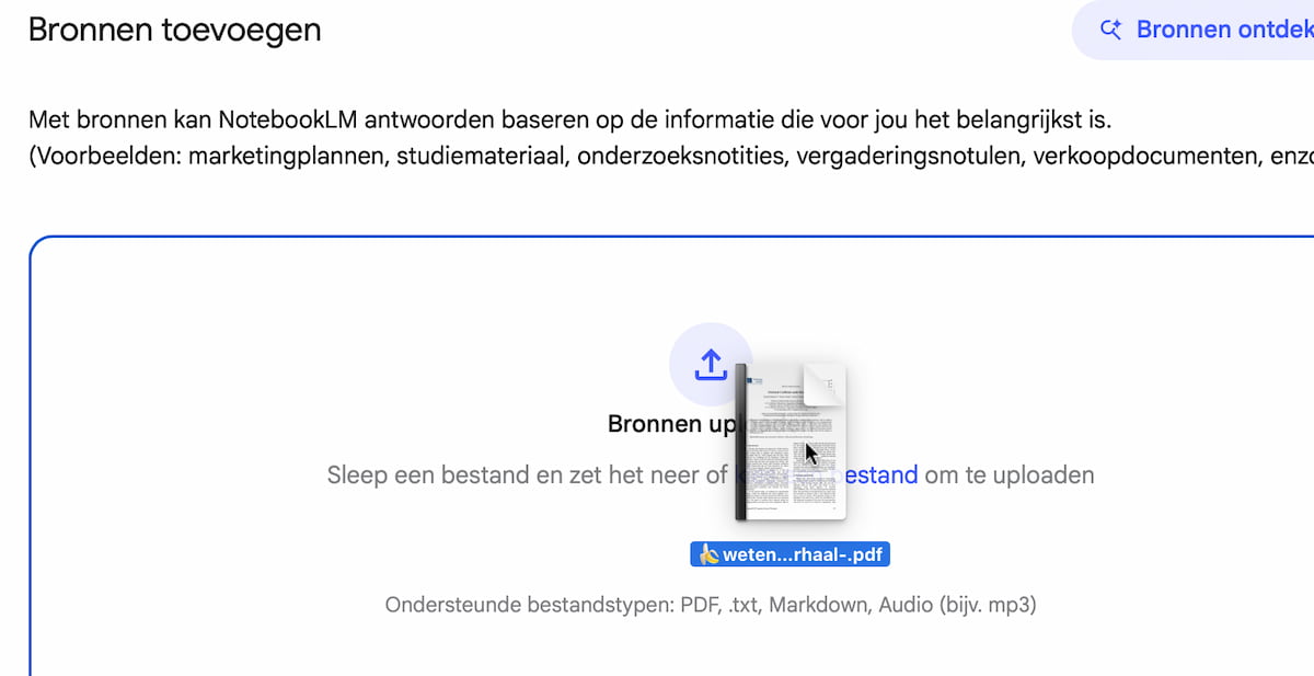 Instructiefoto: Uploaden maar