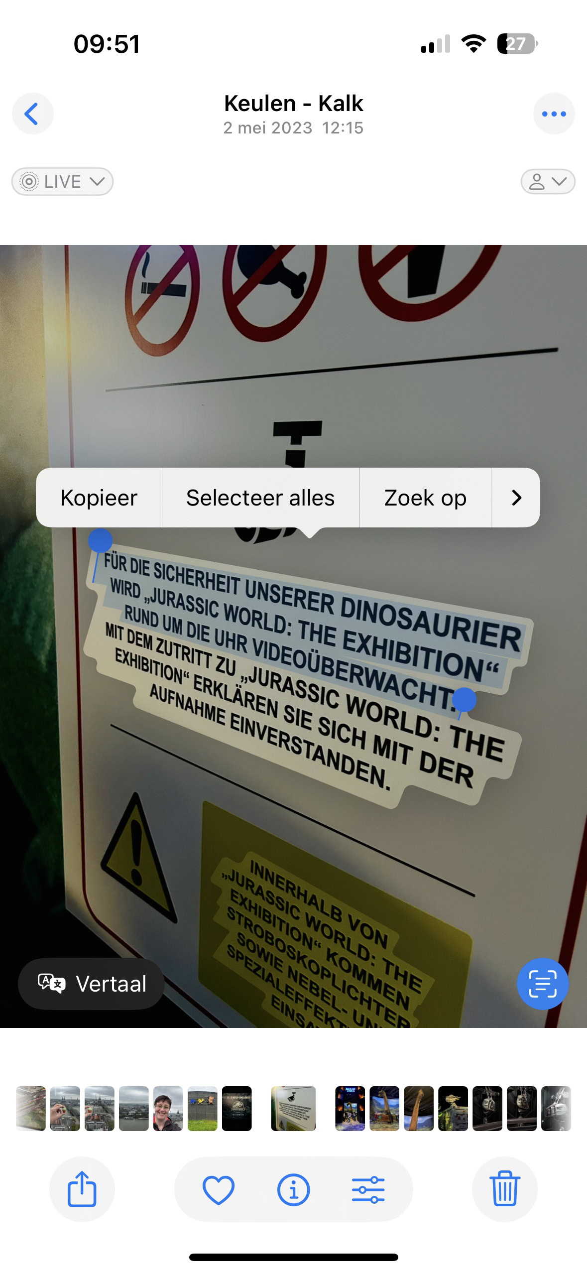Tekst selecteren en kopieren