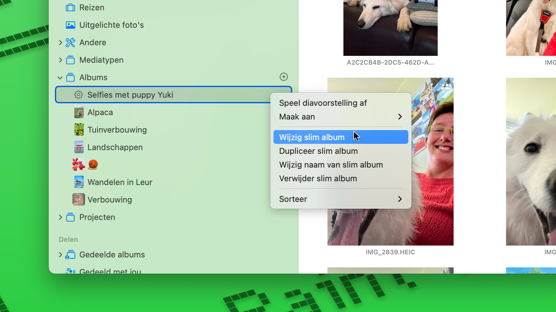 Instructiefoto: Wijzigen