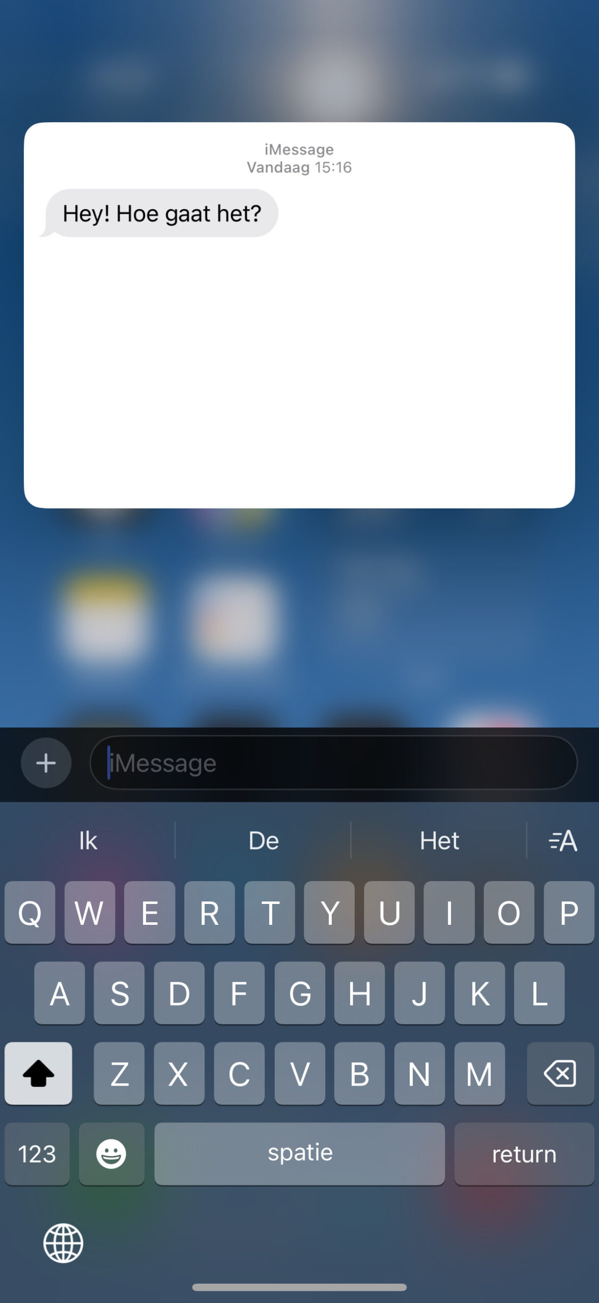 Instructiefoto: Notificaties