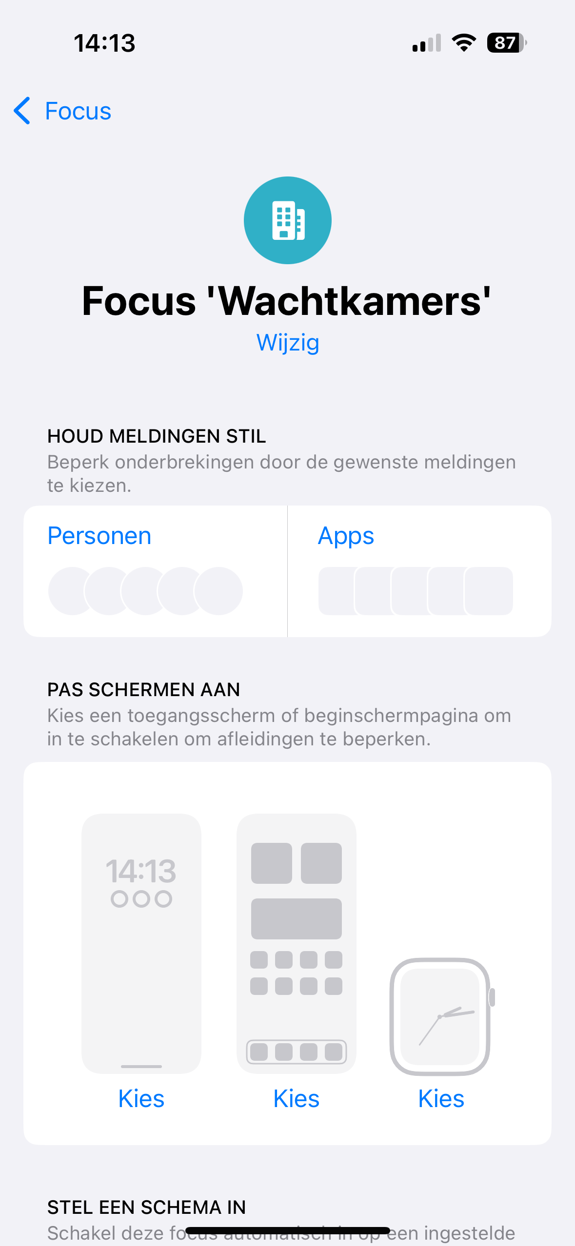 Instructiefoto: Pas focus aan
