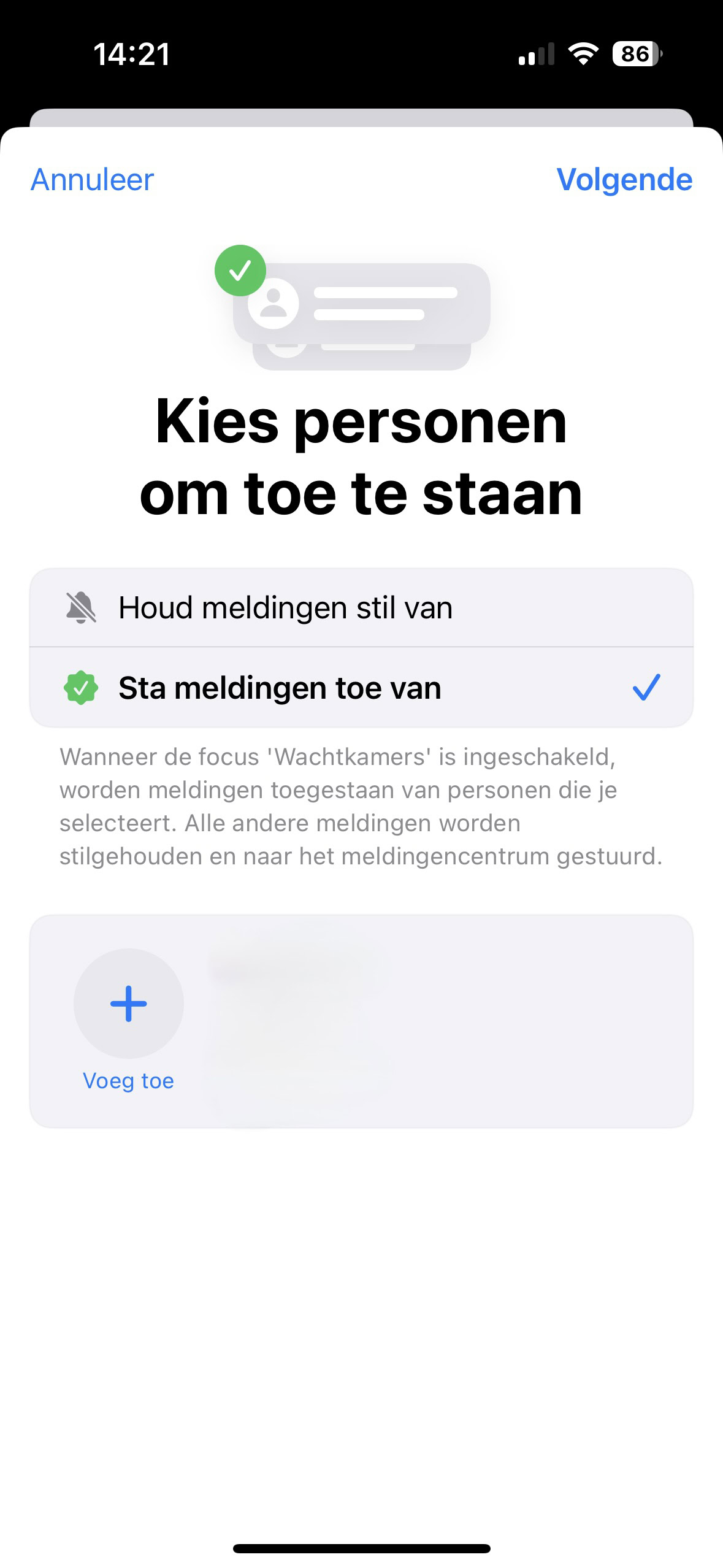 Instructiefoto: Sta meldingen toe van