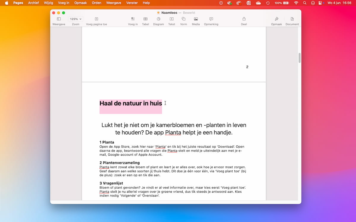 Instructiefoto: Alineastijl