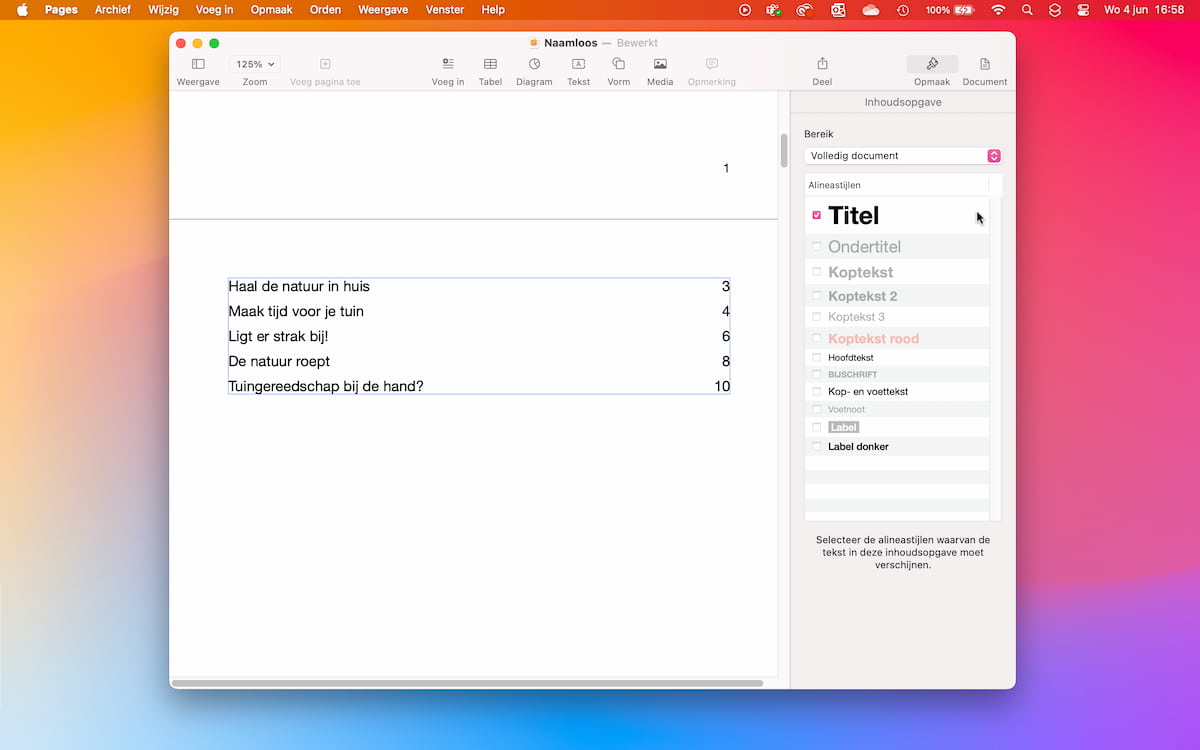 Instructiefoto: Aanvinken