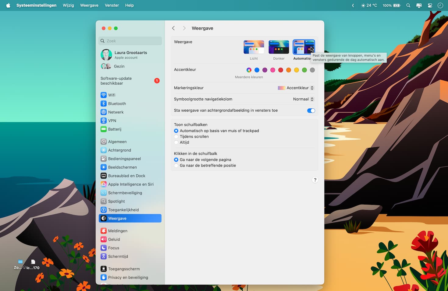 Donkere modus automatisch