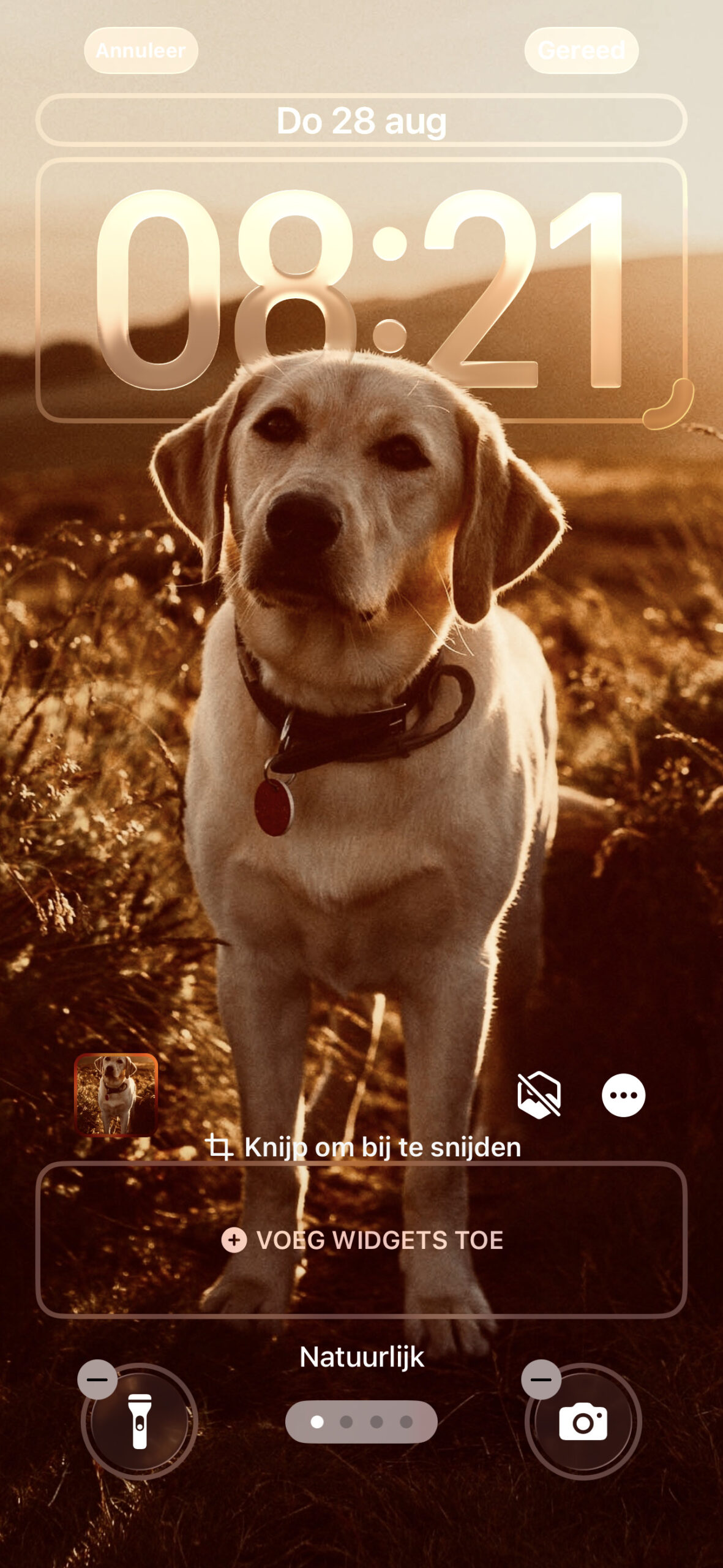 Instructiefoto: Zet 3D-achtergrond aan 