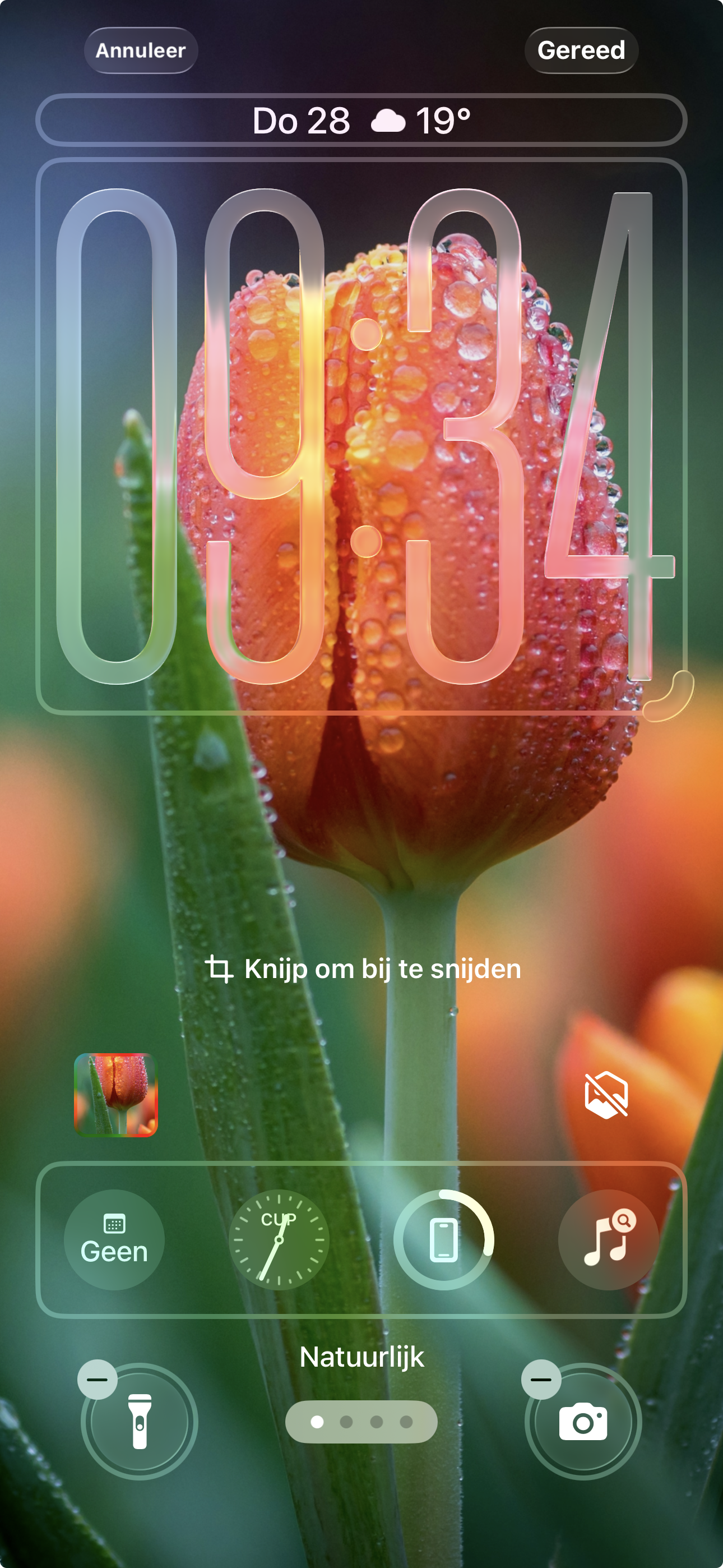 Instructiefoto: Pas grootte aan