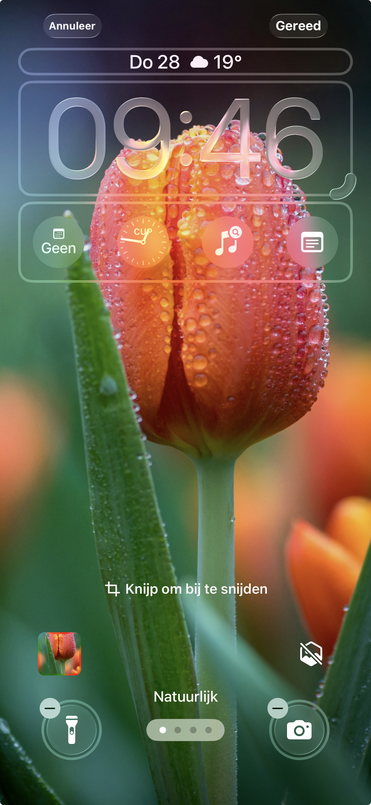 Instructiefoto: Pas widgets aan 