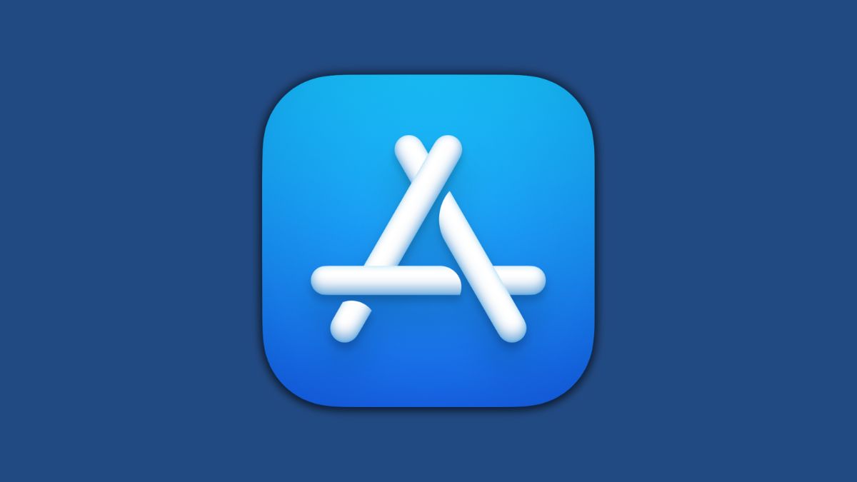 App store logo op blauwe achtergrond