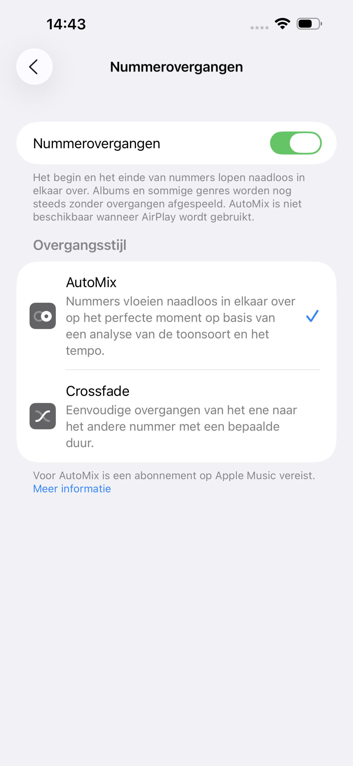 Automix: dj in iOS 26
