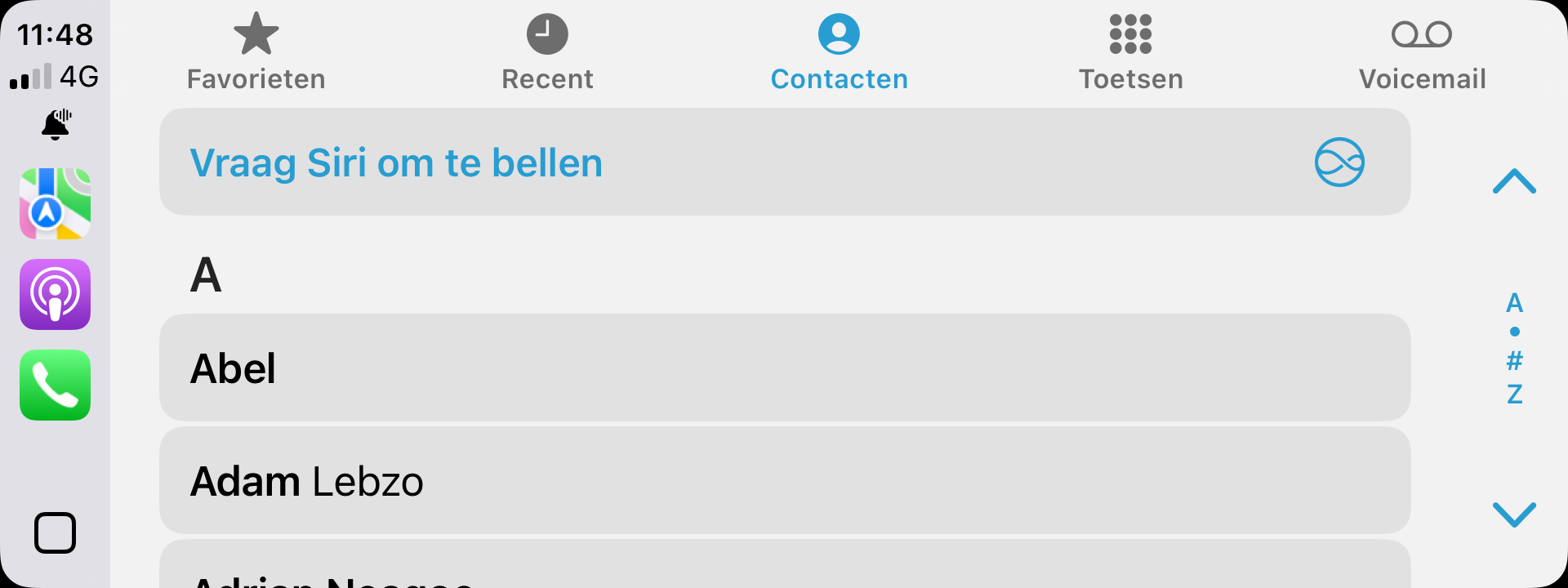 Instructiefoto: Telefoon-app