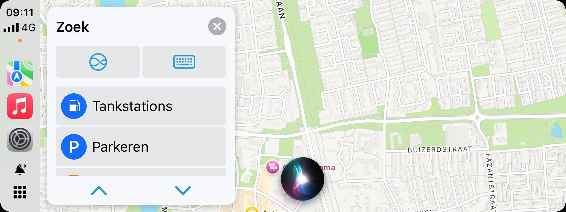 Instructiefoto: Voer bestemming in