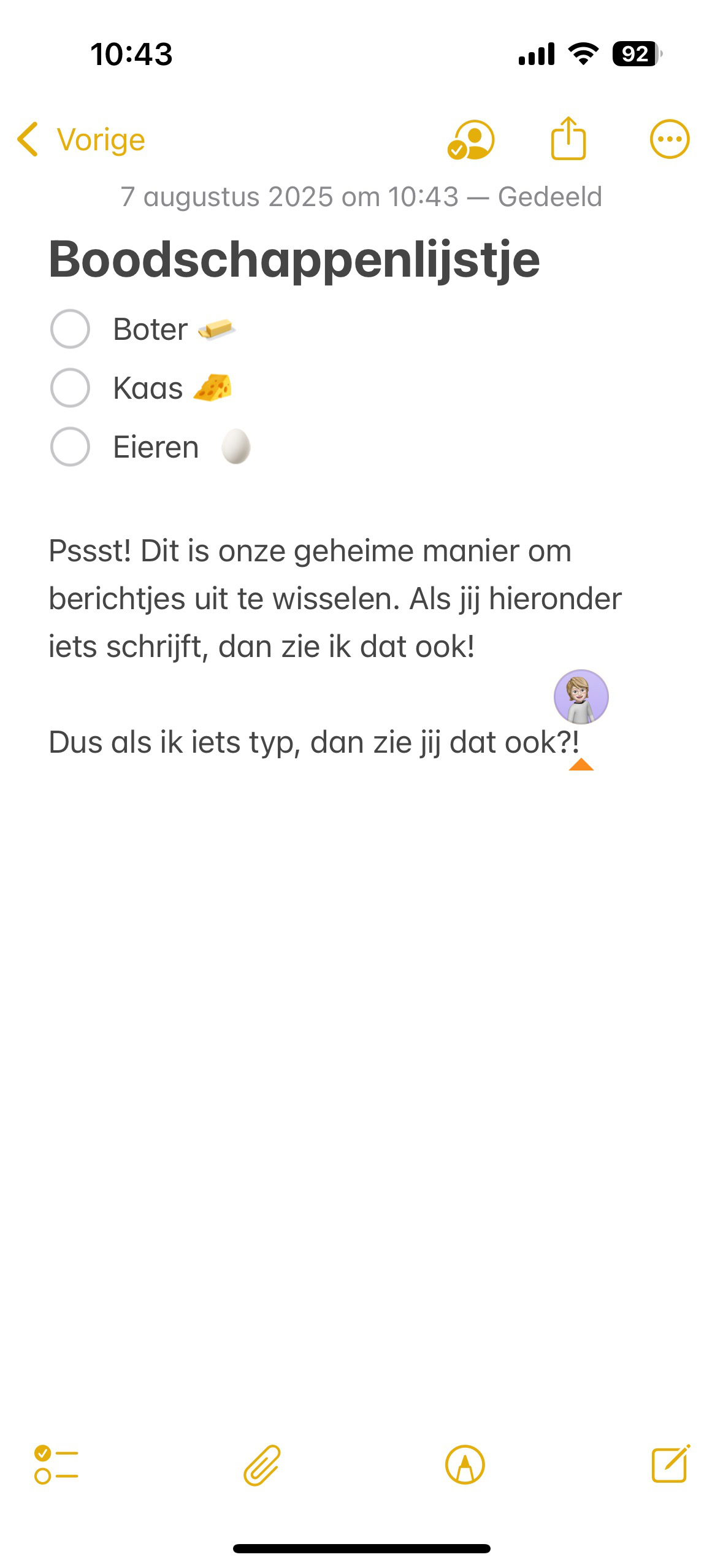 Contact met gesprekspartner