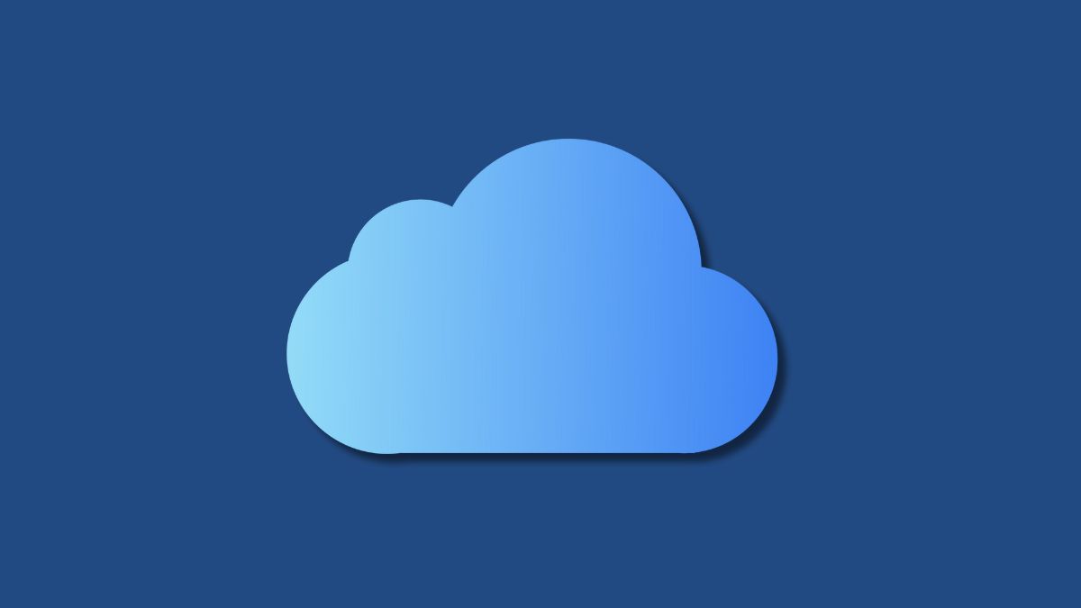 iCloud logo op blauwe achtergrond