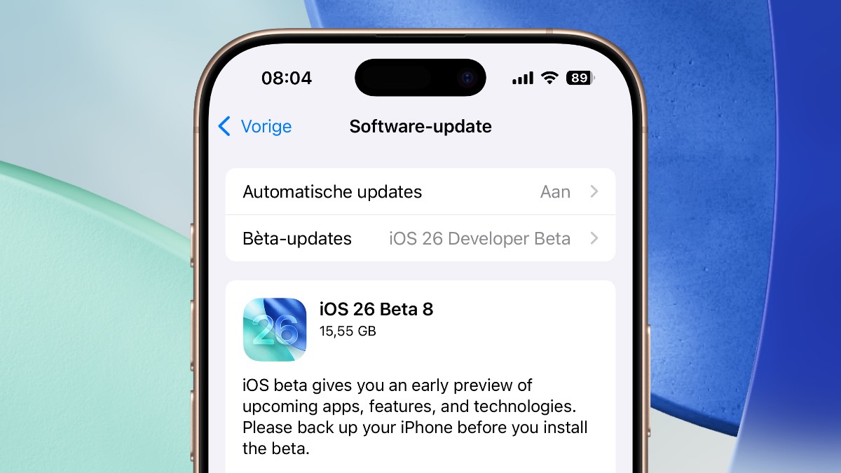 iOS 26 bèta 8
