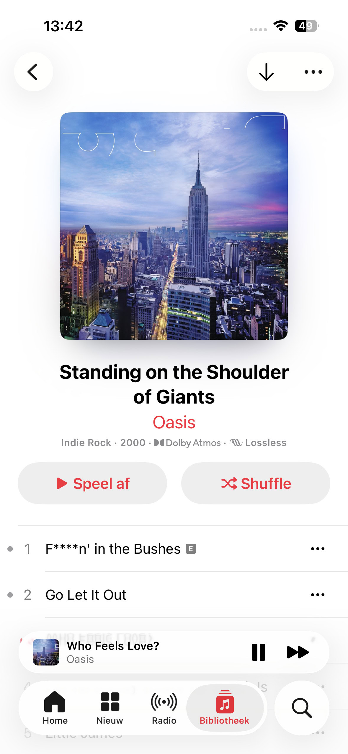 Instructiefoto: Selecteer je favoriete muziek 