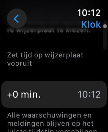Zet tijd op wijzerplaat vooruit