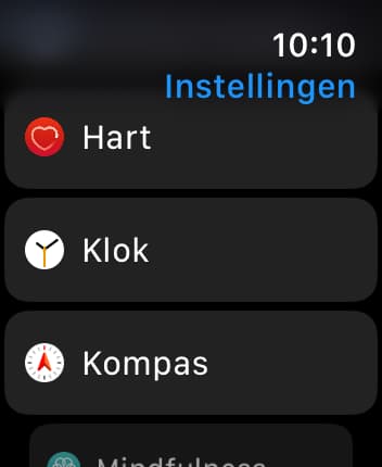 Klok-instellingen Apple wathc