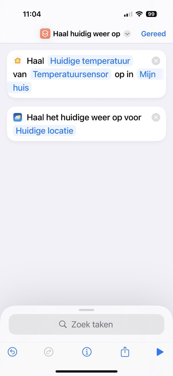 Instructiefoto: Buitentemperatuur