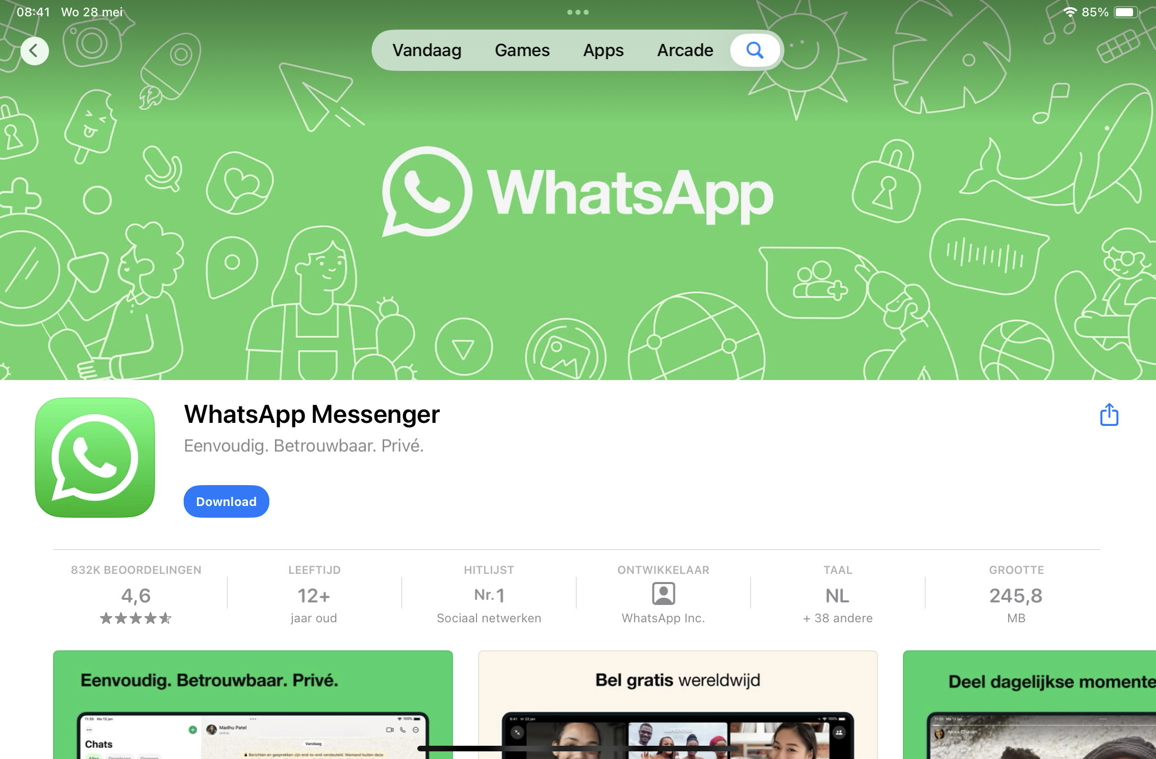 Instructiefoto: Downloaden in de App Store