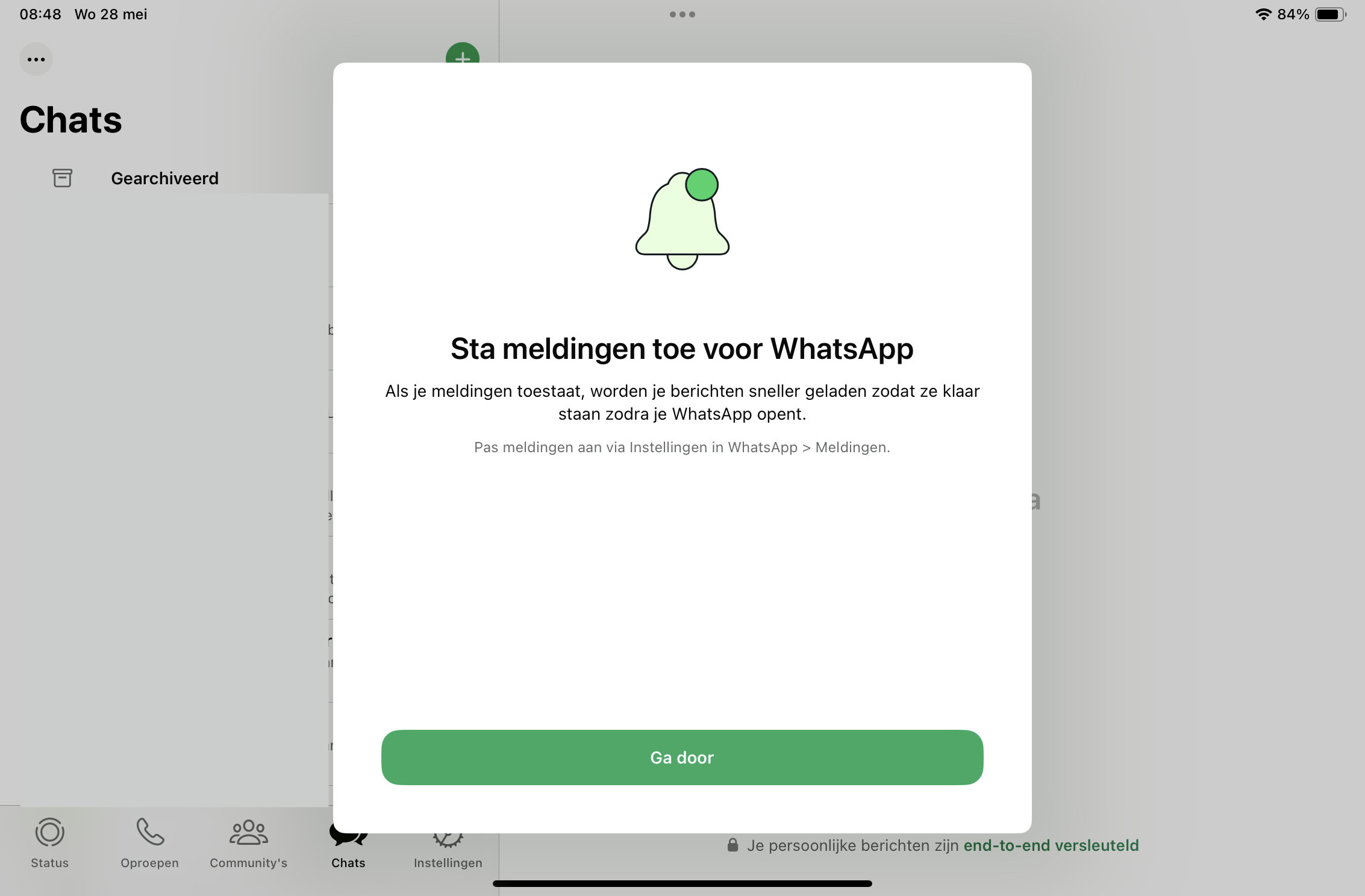 Instructiefoto:  Even wachten