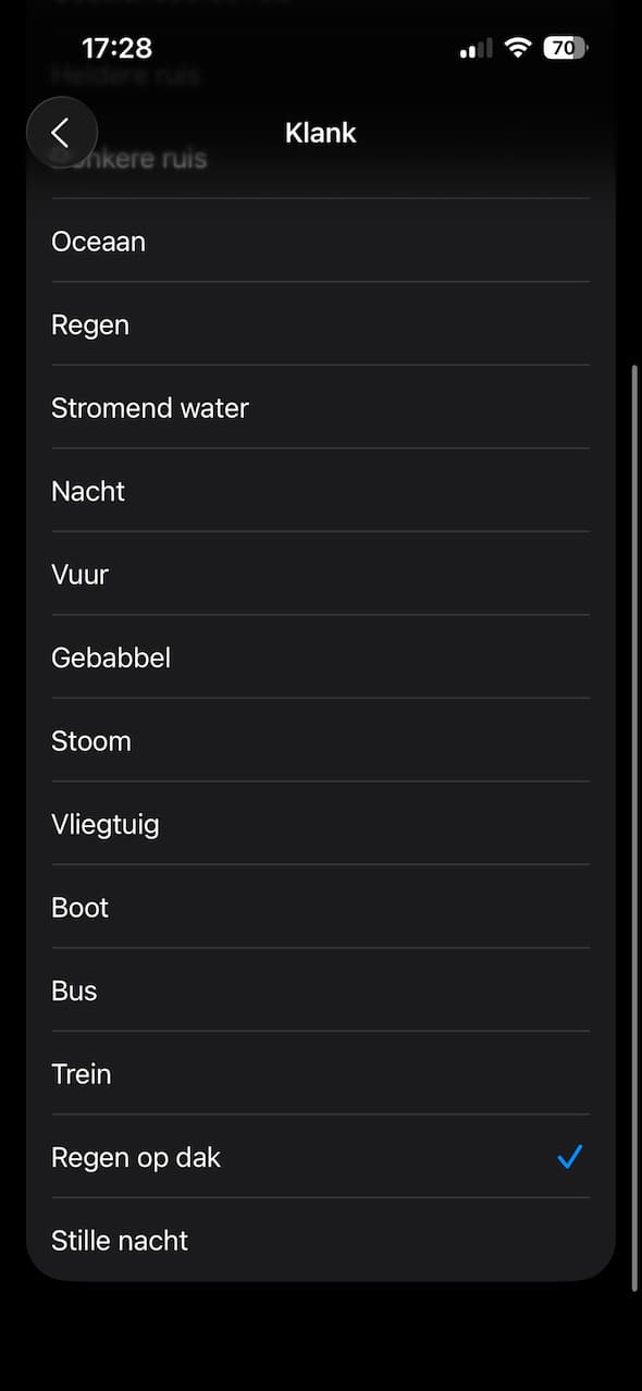 nieuwe achtergrondgeluiden in iOS 26