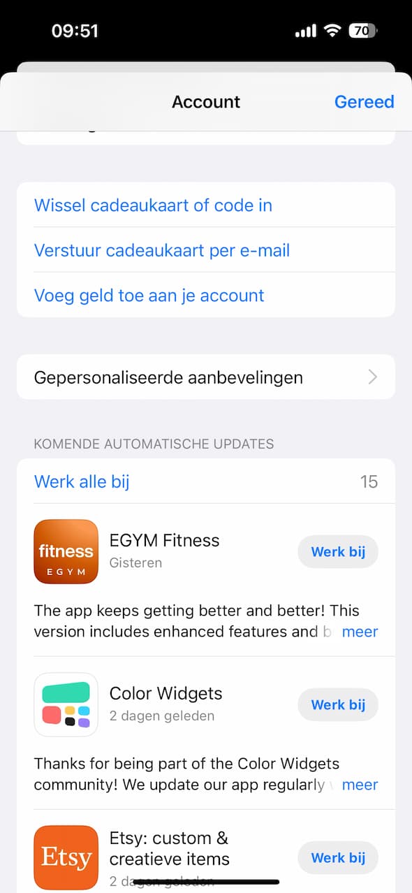 apps bijwerken