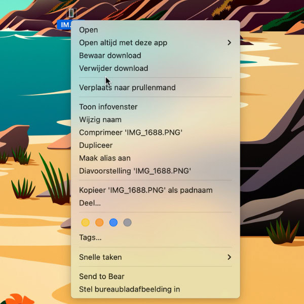 Extra opties in Finder