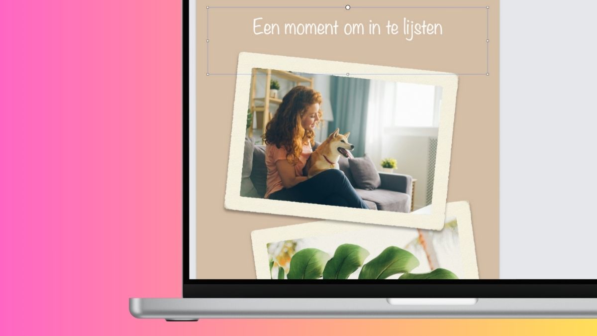 MacBook met fotolijstje en foto erop