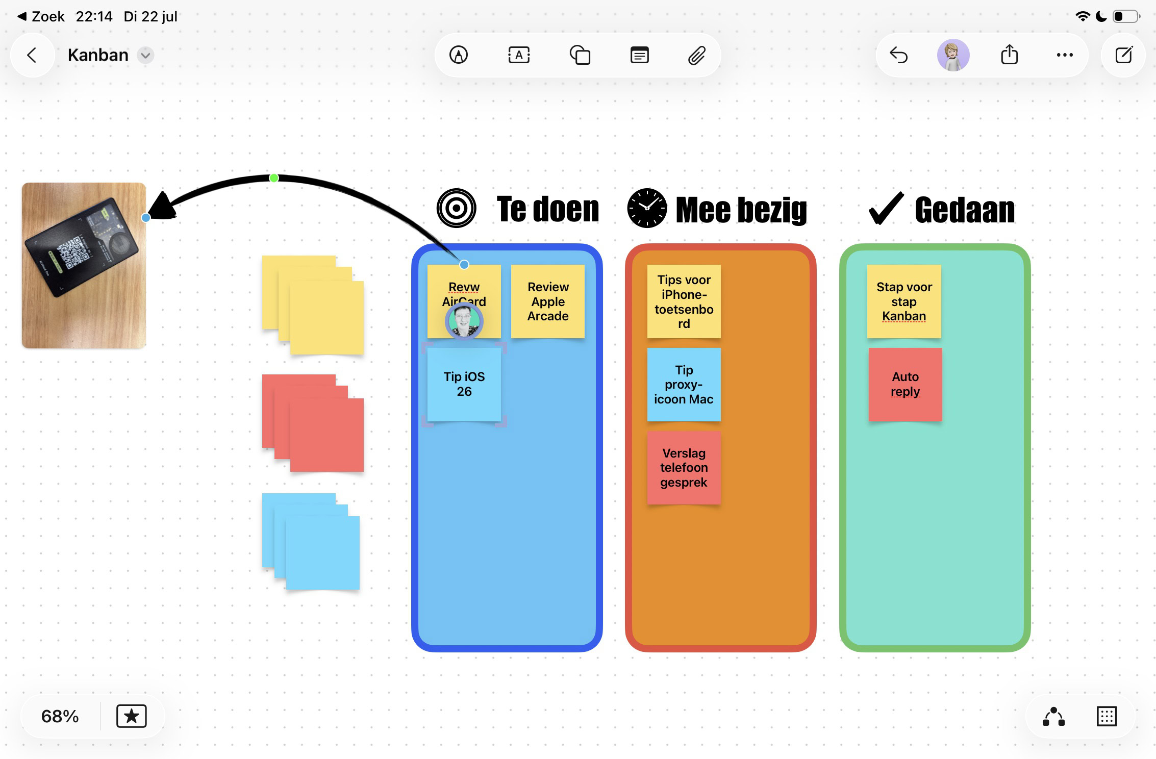 Feeform kanban bord