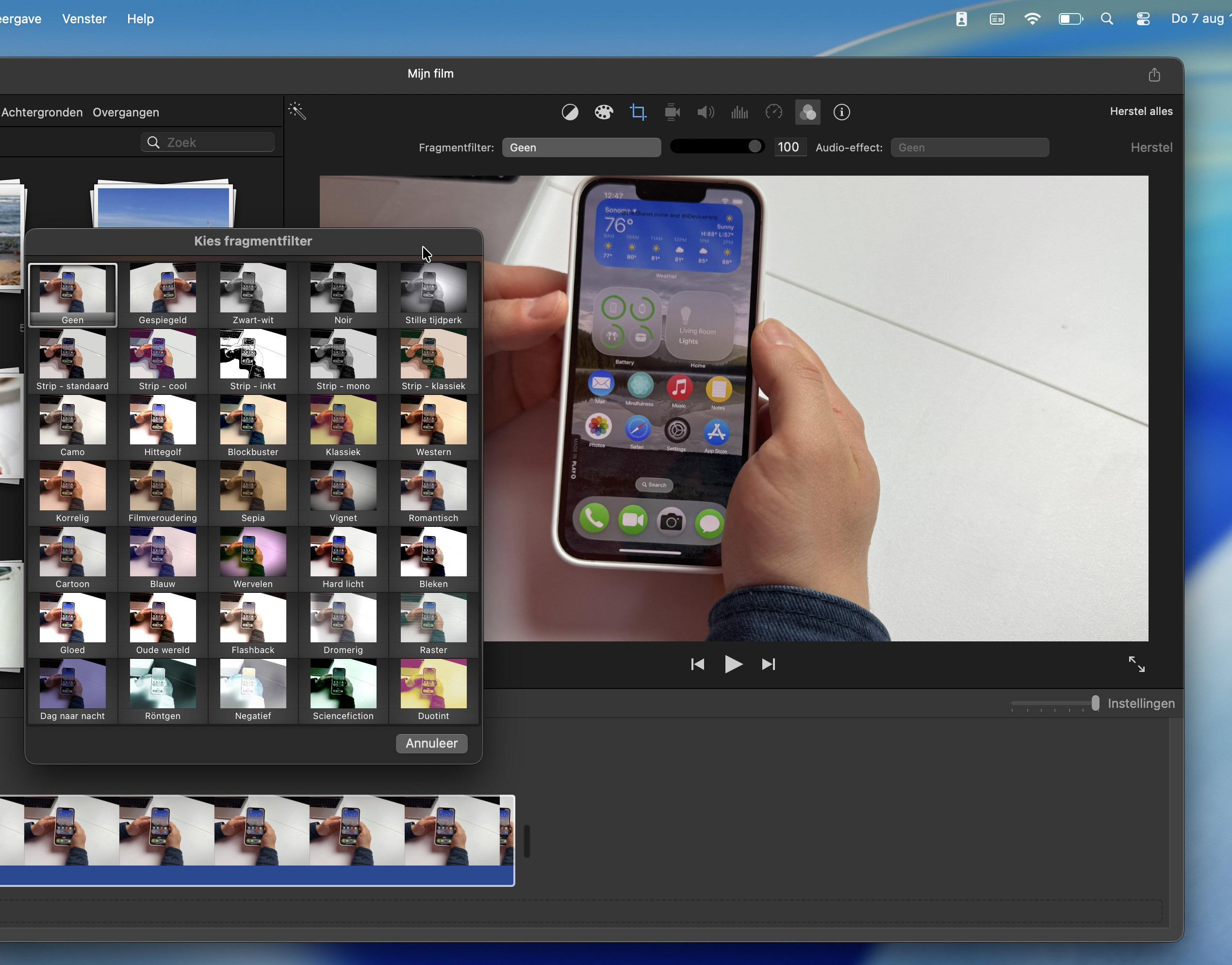 Instructiefoto: Filter