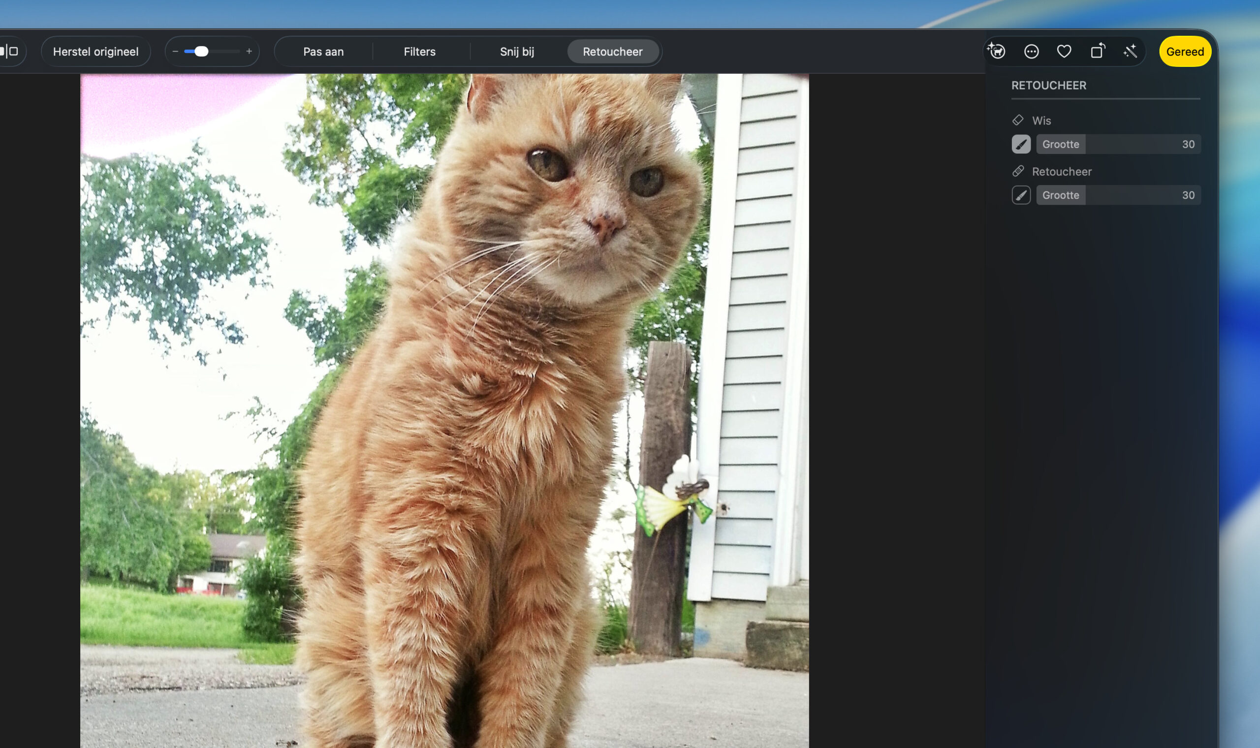 Instructiefoto: Gum dingen weg