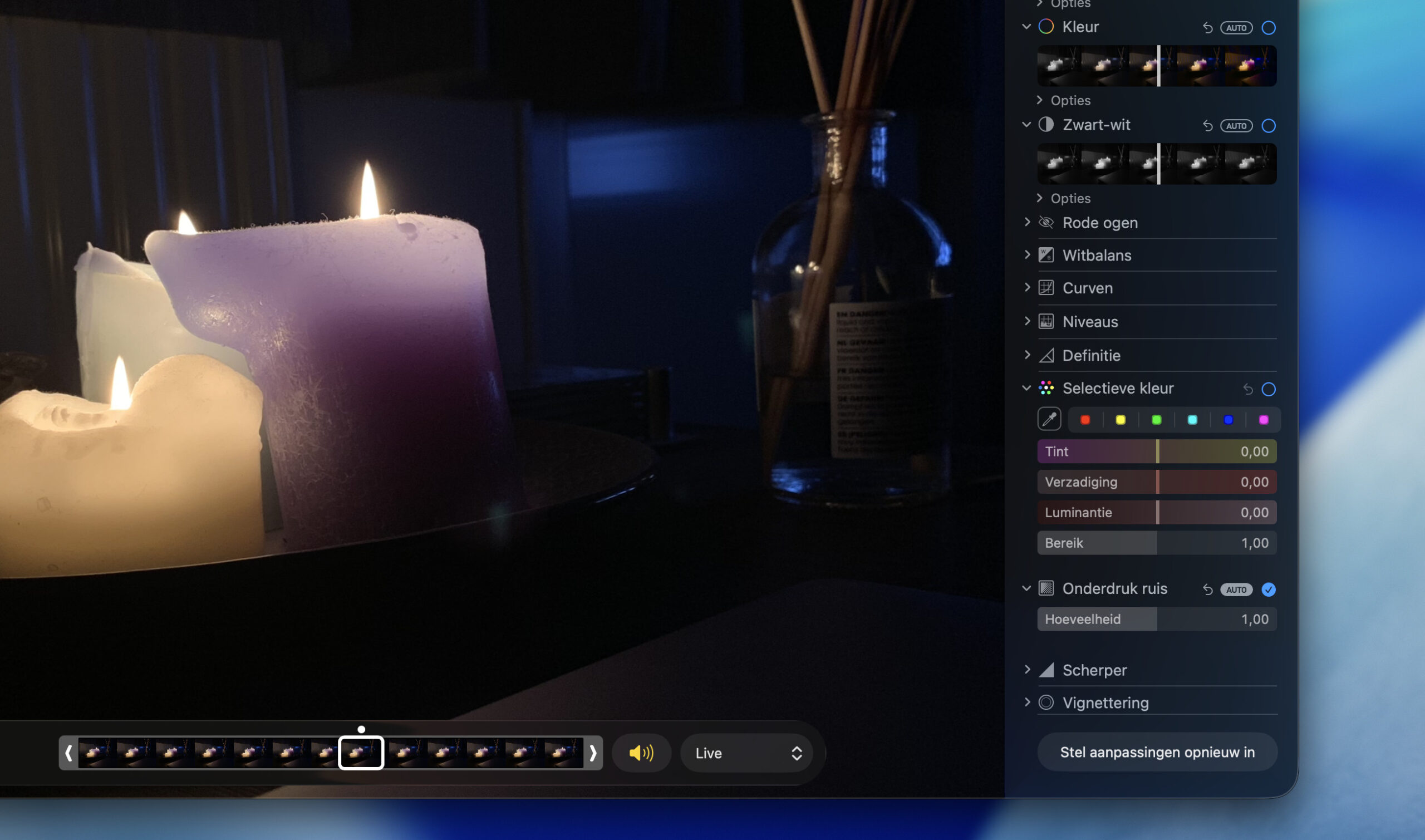 Instructiefoto: Ruisonderdrukking