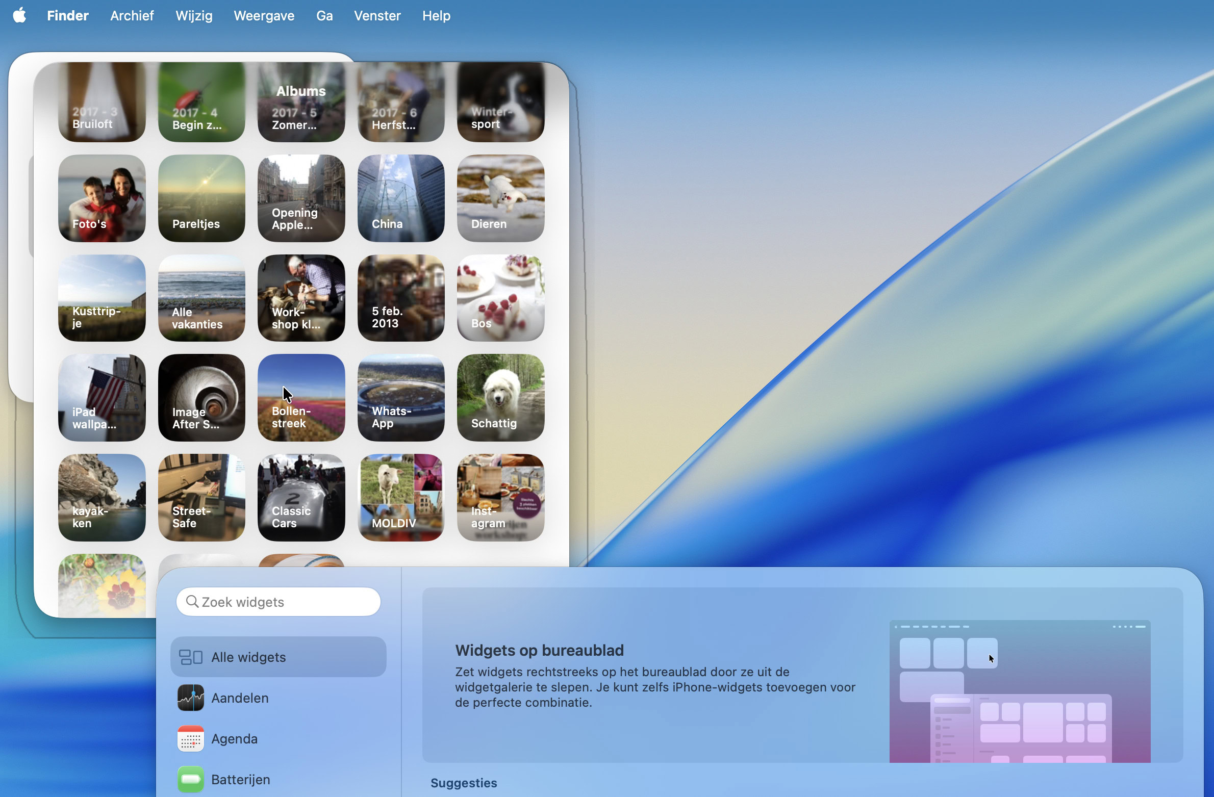 Instructiefoto: Kies je album