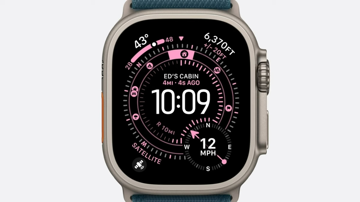 Apple Watch Ultra 3 met wijzerplaat