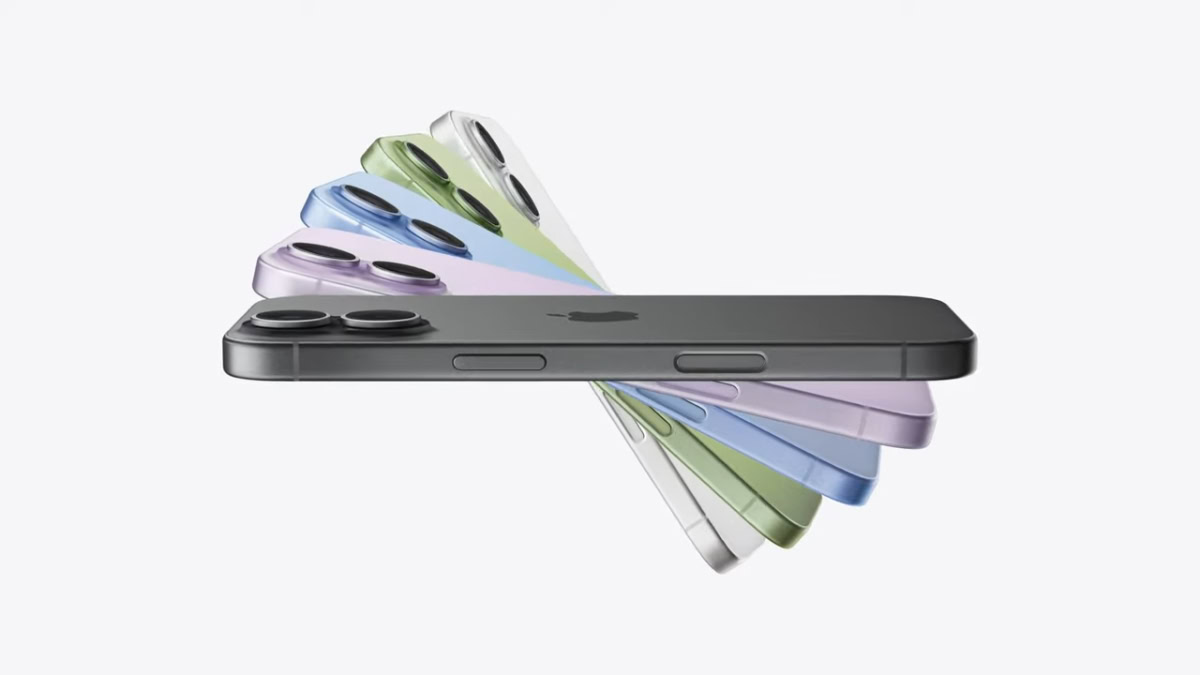 Apple iPhone 17 in verschillende kleuren liggend