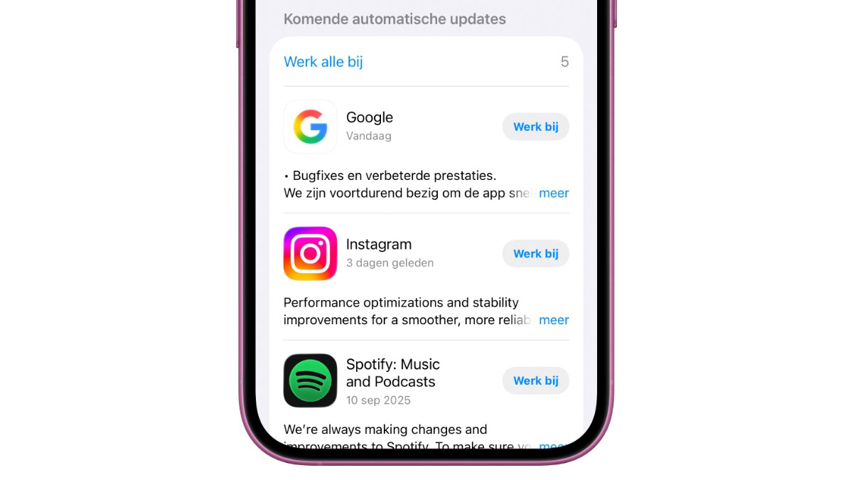 iOS 26 app werkt niet